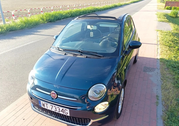 Fiat 500 cena 34900 przebieg: 97100, rok produkcji 2017 z Pleszew małe 121